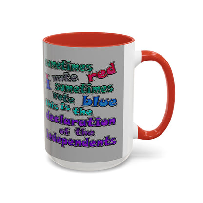 declaration of the independents - Accent Mug (light grey)