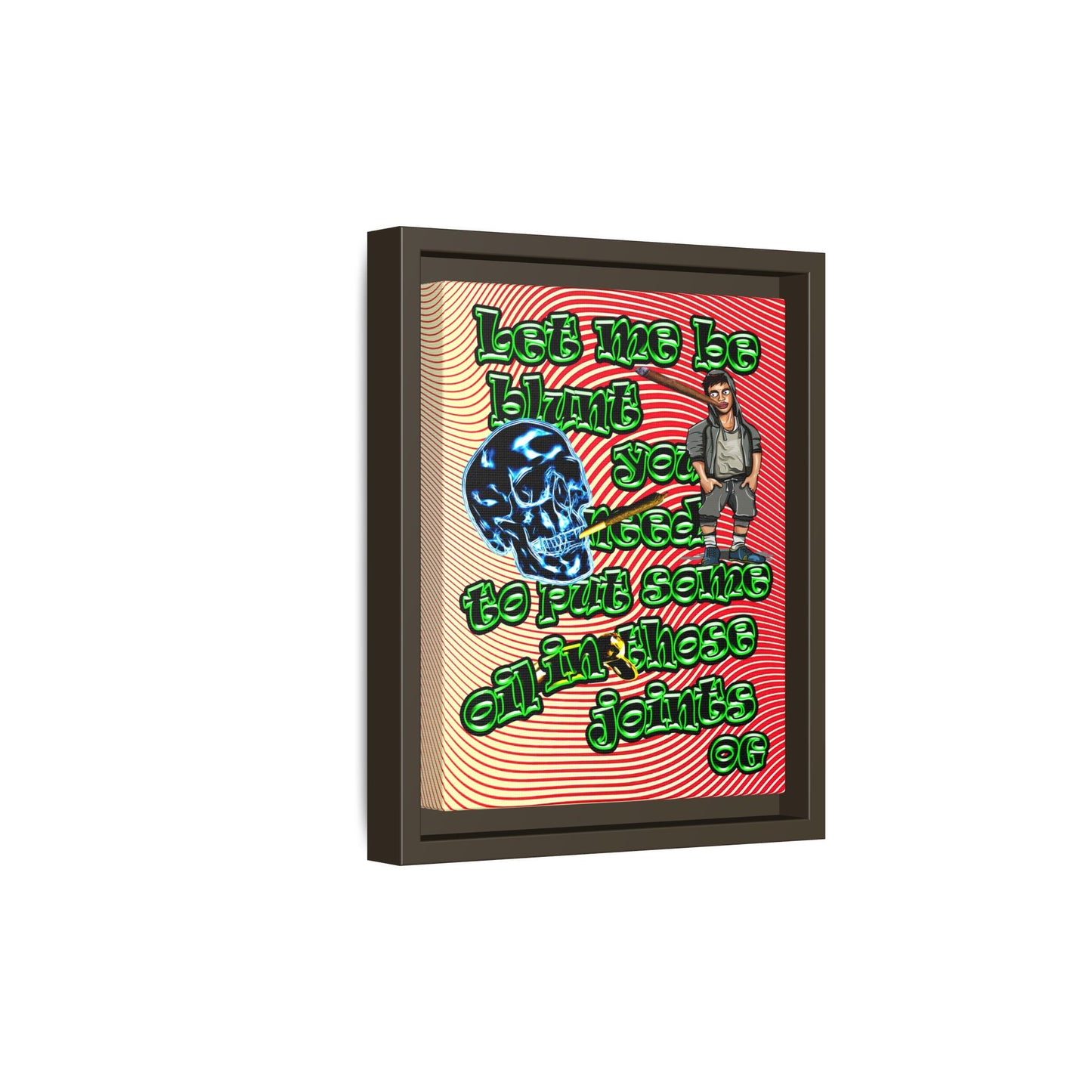 og - framed canvas art (yellow-orange wave)