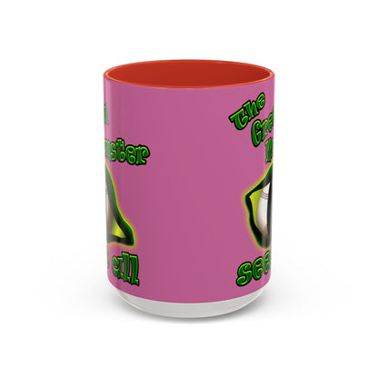green monster - Accent Mug (light pink)