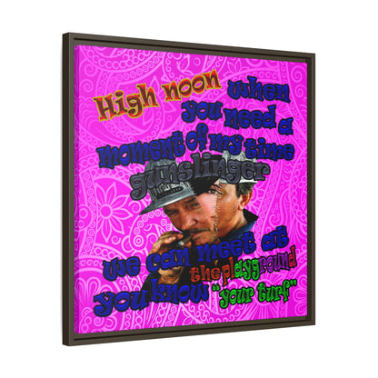 high noon - framed canvas art (pink swirl)