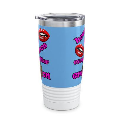 hoes b4 bros - Ringneck Tumbler, 20oz (light blue)