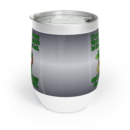 turtle race - Chill Wine Tumbler (brushed nickel)