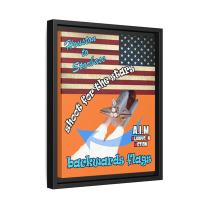 shoot for the stars - framed canvas art (crusta)