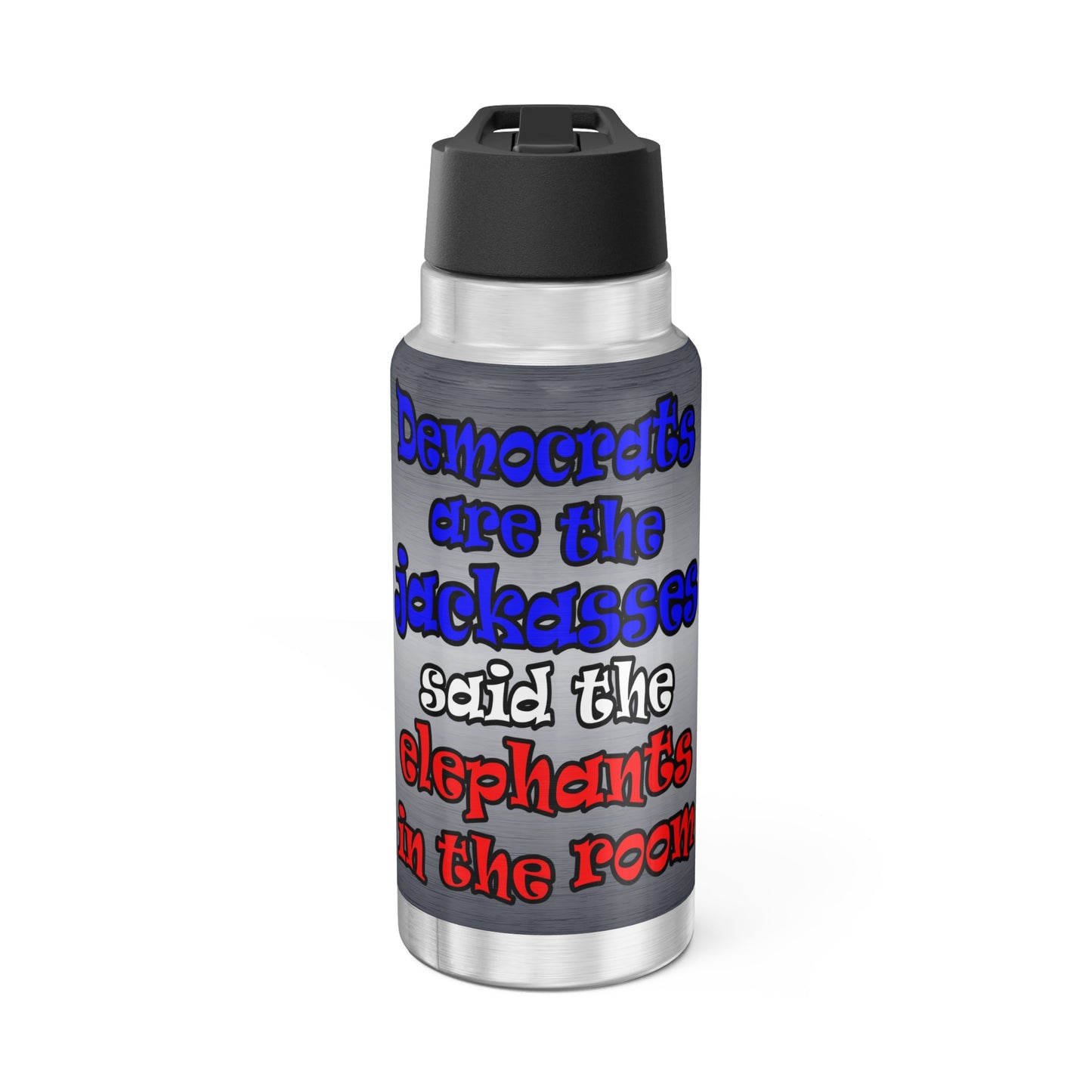 donkeys and elephants - Gator Tumbler, 32oz  (brushed nickel)