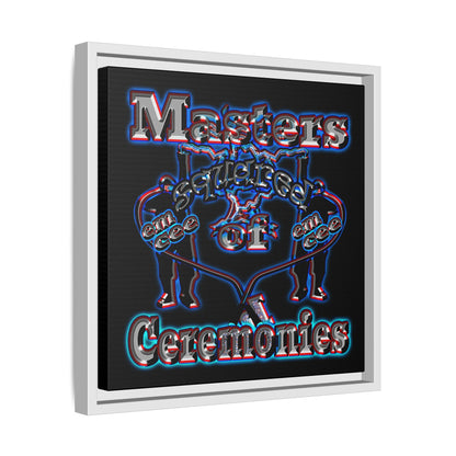 em cee squared - framed canvas art (black)
