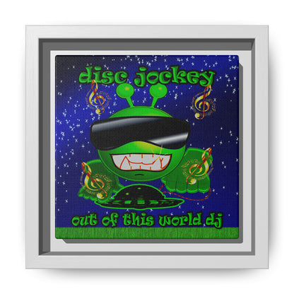 disc jockey - framed canvas art ('snoops' background)