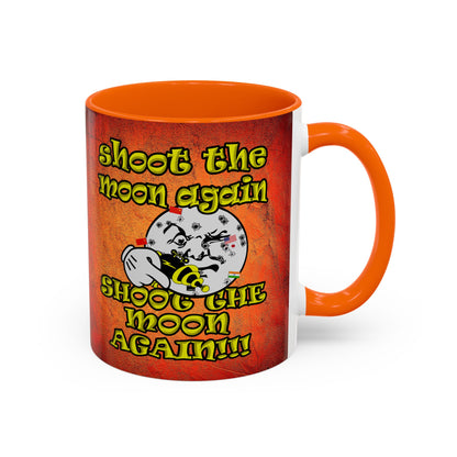shoot the moon again - Accent Mug (burnt orange)