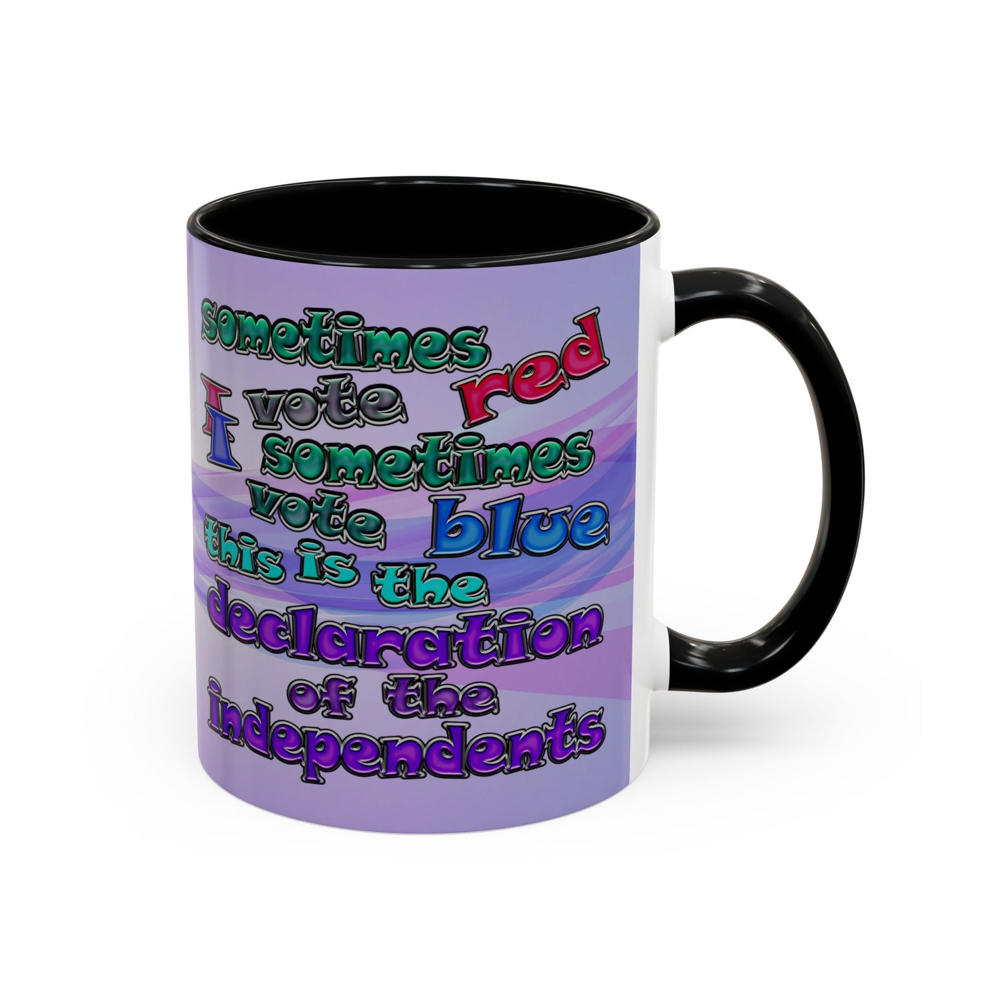 declaration of the independents - Accent Mug (light blue-pink wave)