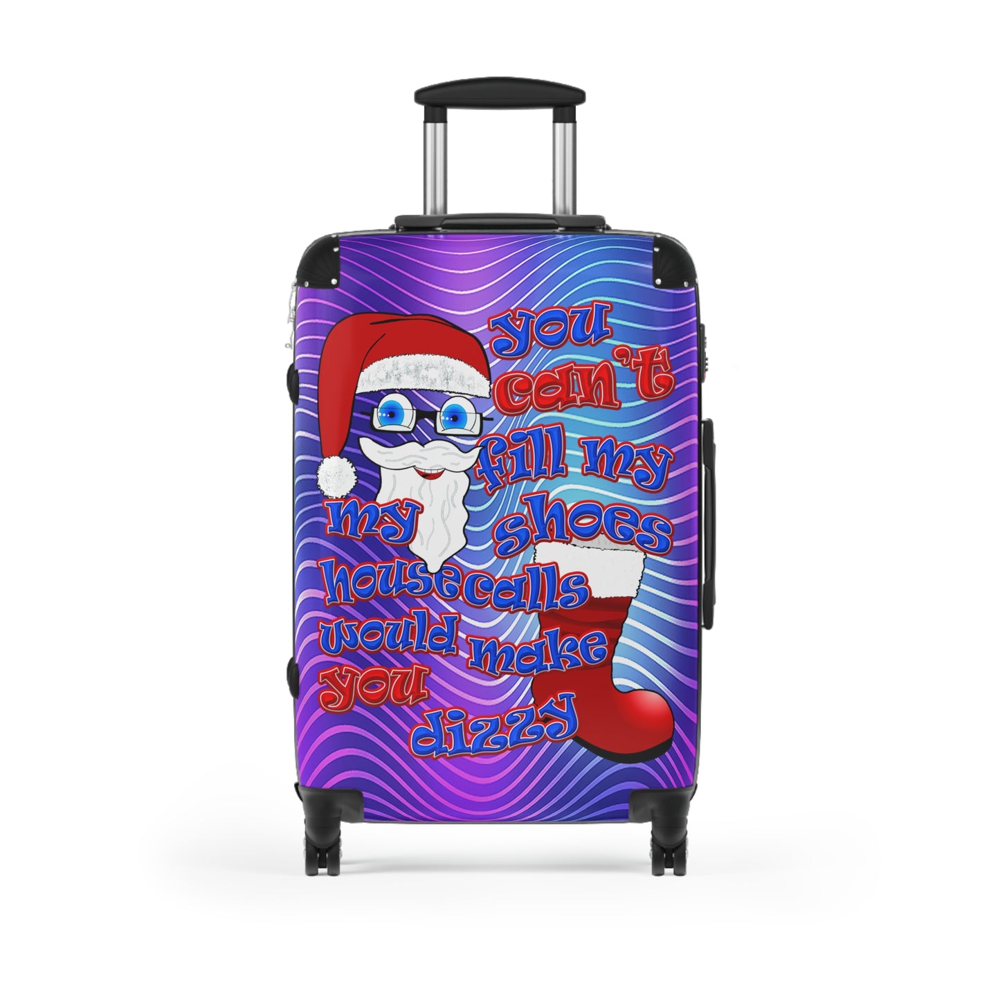 santa's shoes - Suitcase (purple wave)