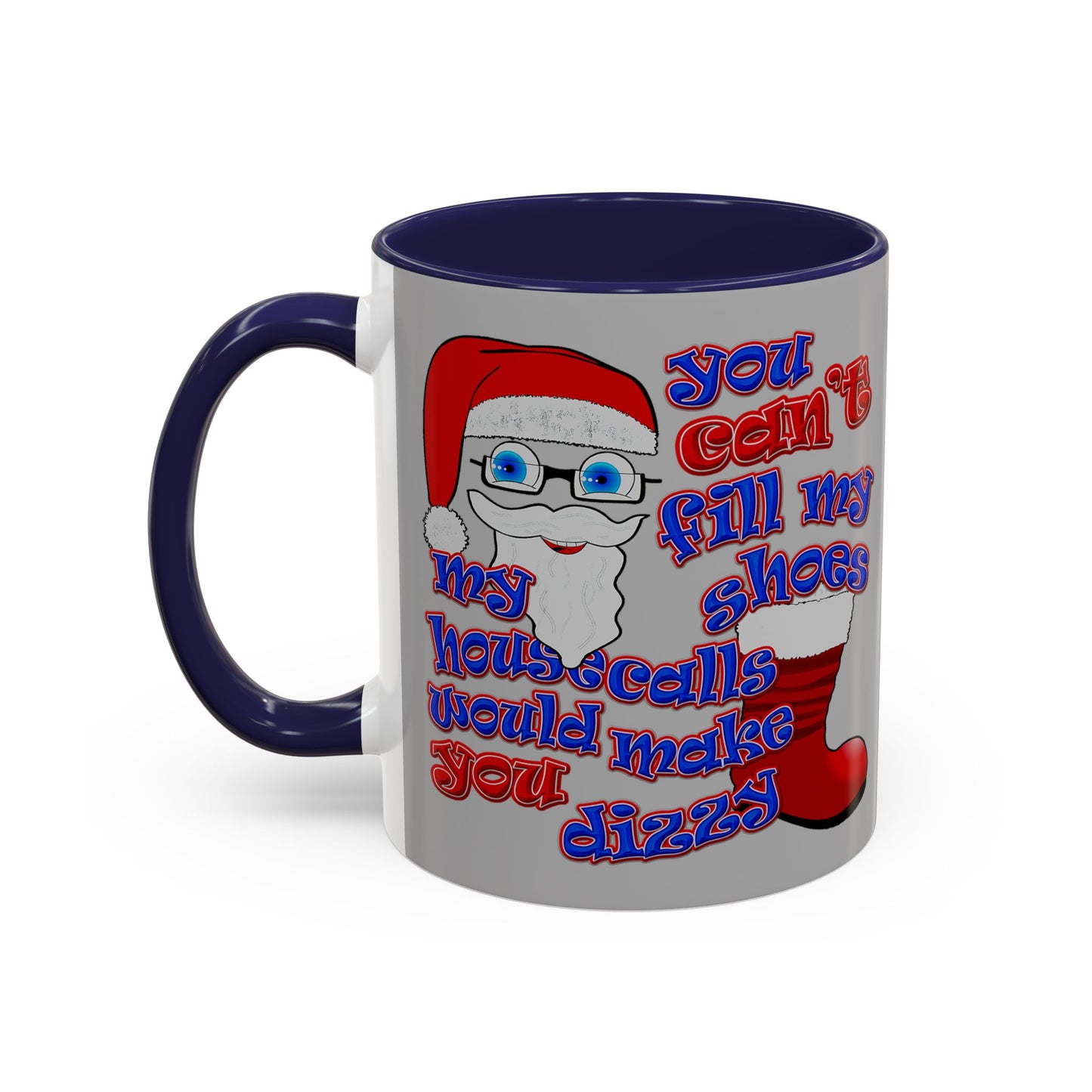 santa's shoes - Accent Mug (light grey)