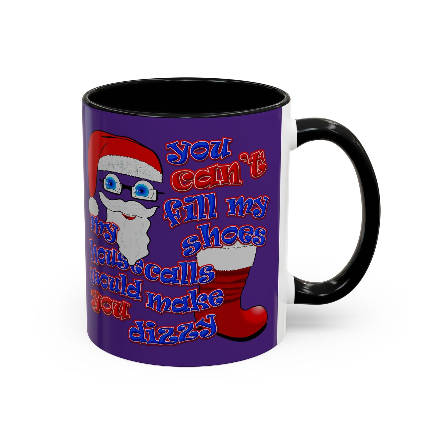 santa's shoes - Accent Mug (purple)