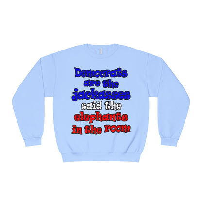 donkeys and elephants - Unisex NuBlend® Crewneck Sweatshirt