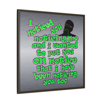 noticed you noticing - framed canvas art (brushed nickel)