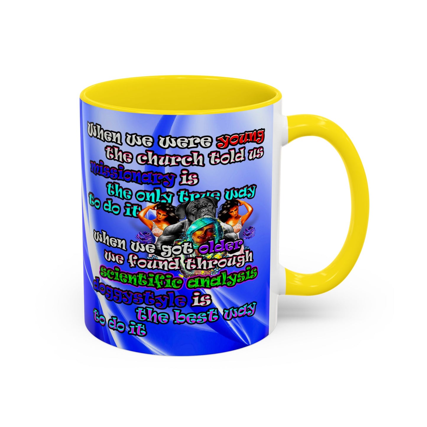 doggystyle - Accent Mug (blue-white wave)
