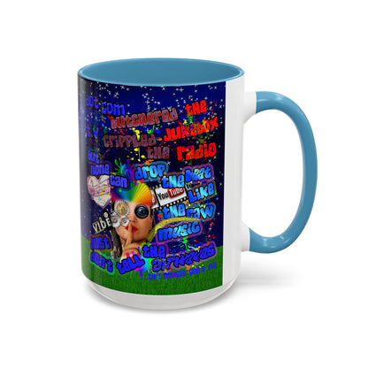 drop the beat - Accent Mug ('snoops' background)