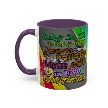 the bum's shit - Accent Mug (rainbow split)
