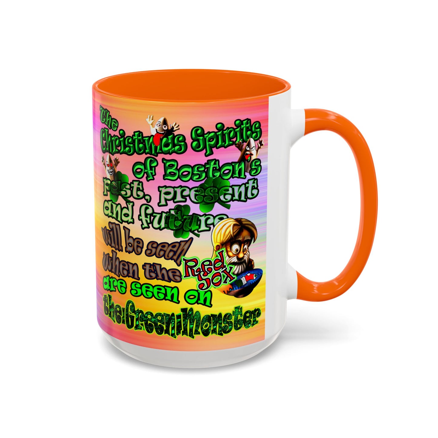 christmas spirits of boston - Accent Mug (color blur)