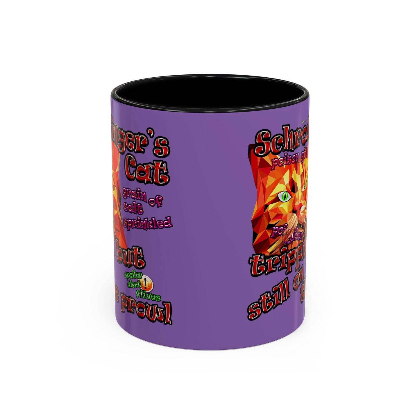 schrodinger's cat - Accent Mug (light purple)