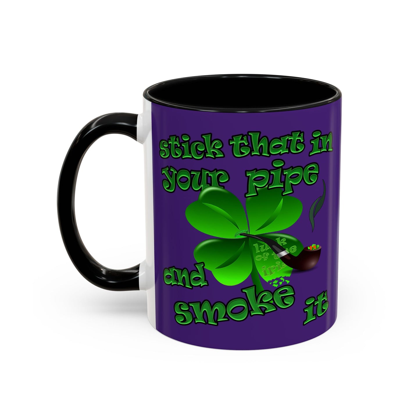 celtics logo - Accent Mug (purple)