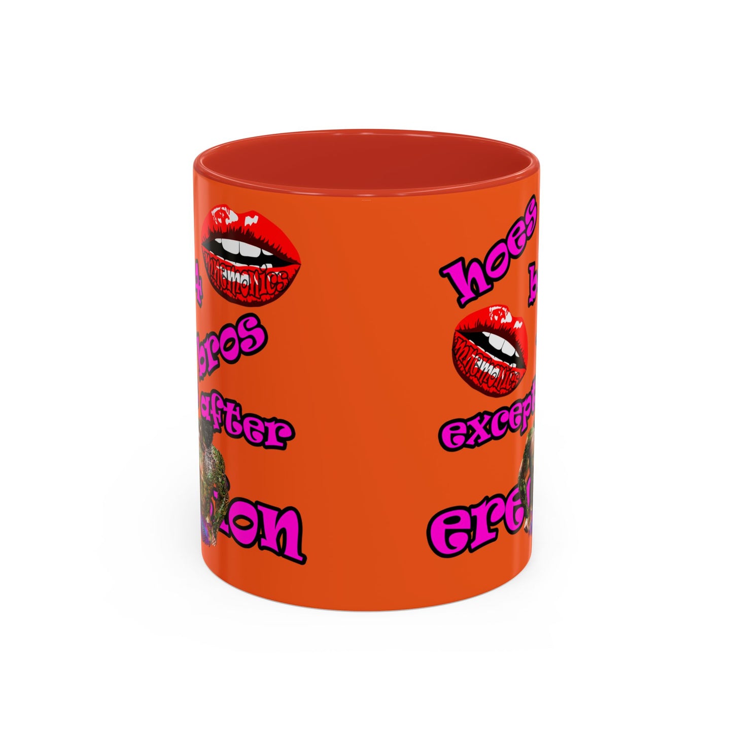 hoes b4 bros - Accent Mug (orange)