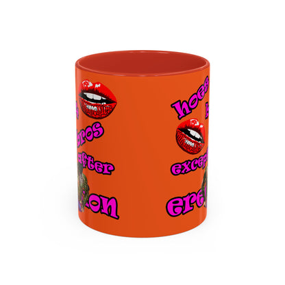 hoes b4 bros - Accent Mug (orange)