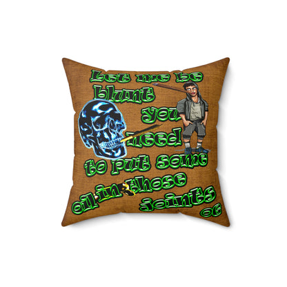 og - Faux Suede Square Pillow - (dichromatic brown papyrus)