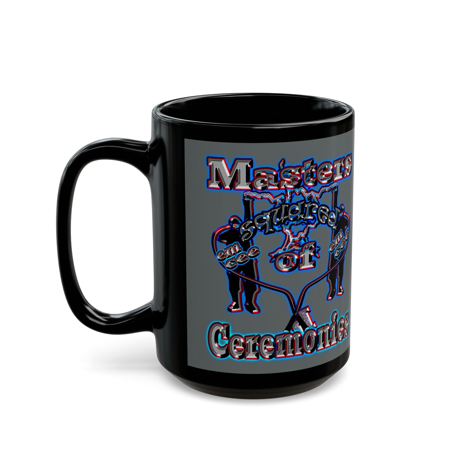 em cee squared - Black Mug (dark grey)