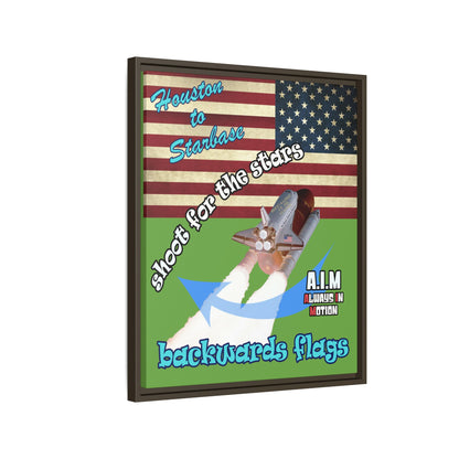 shoot for the stars - framed canvas art (green)