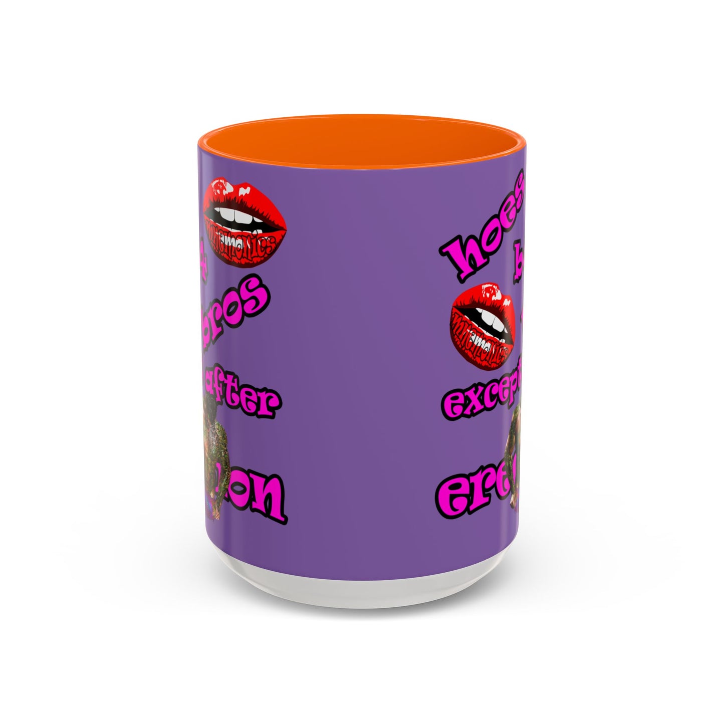 hoes b4 bros - Accent Mug (light purple)