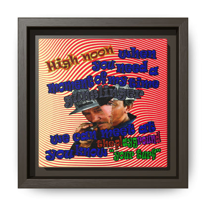 high noon - framed canvas art (yellow-orange wave)