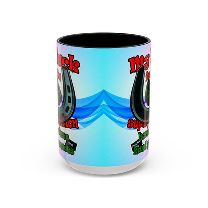 my luck - Accent Mug (light blue-pink wave)