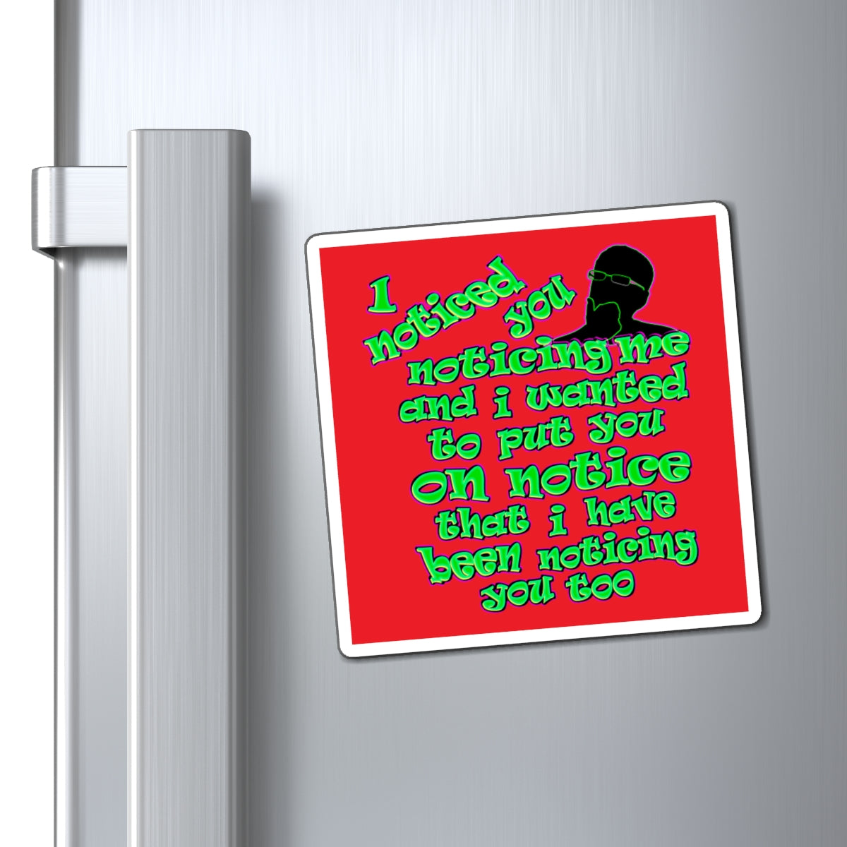 noticed you noticing - Magnets - (red)