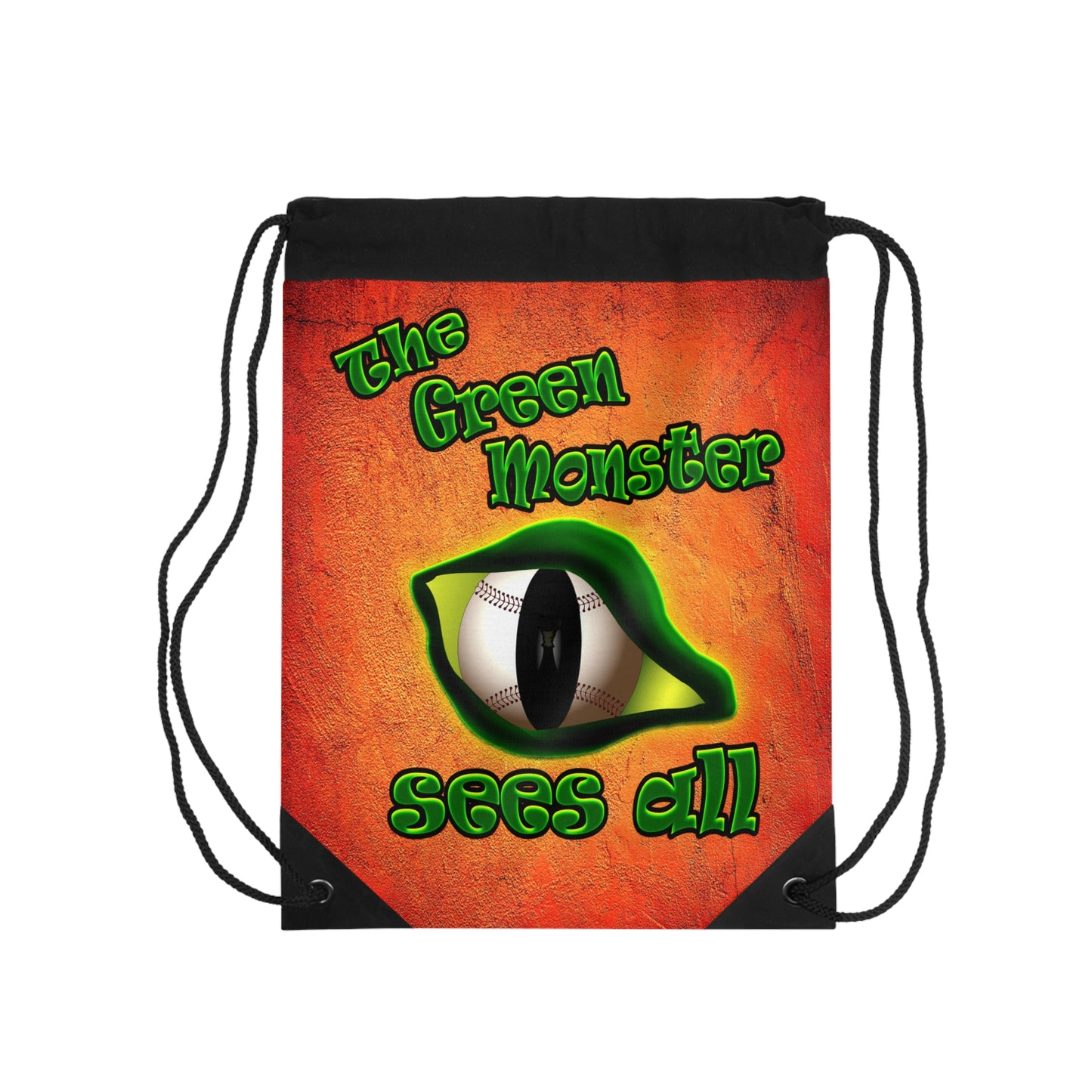 green monster - Drawstring Bag (burnt orange)