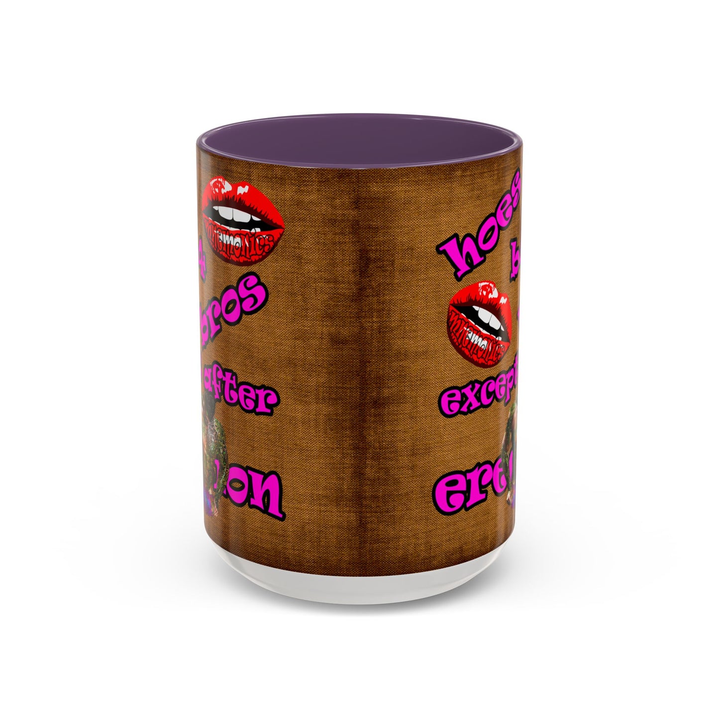 hoes b4 bros - Accent Mug (brown papyrus)