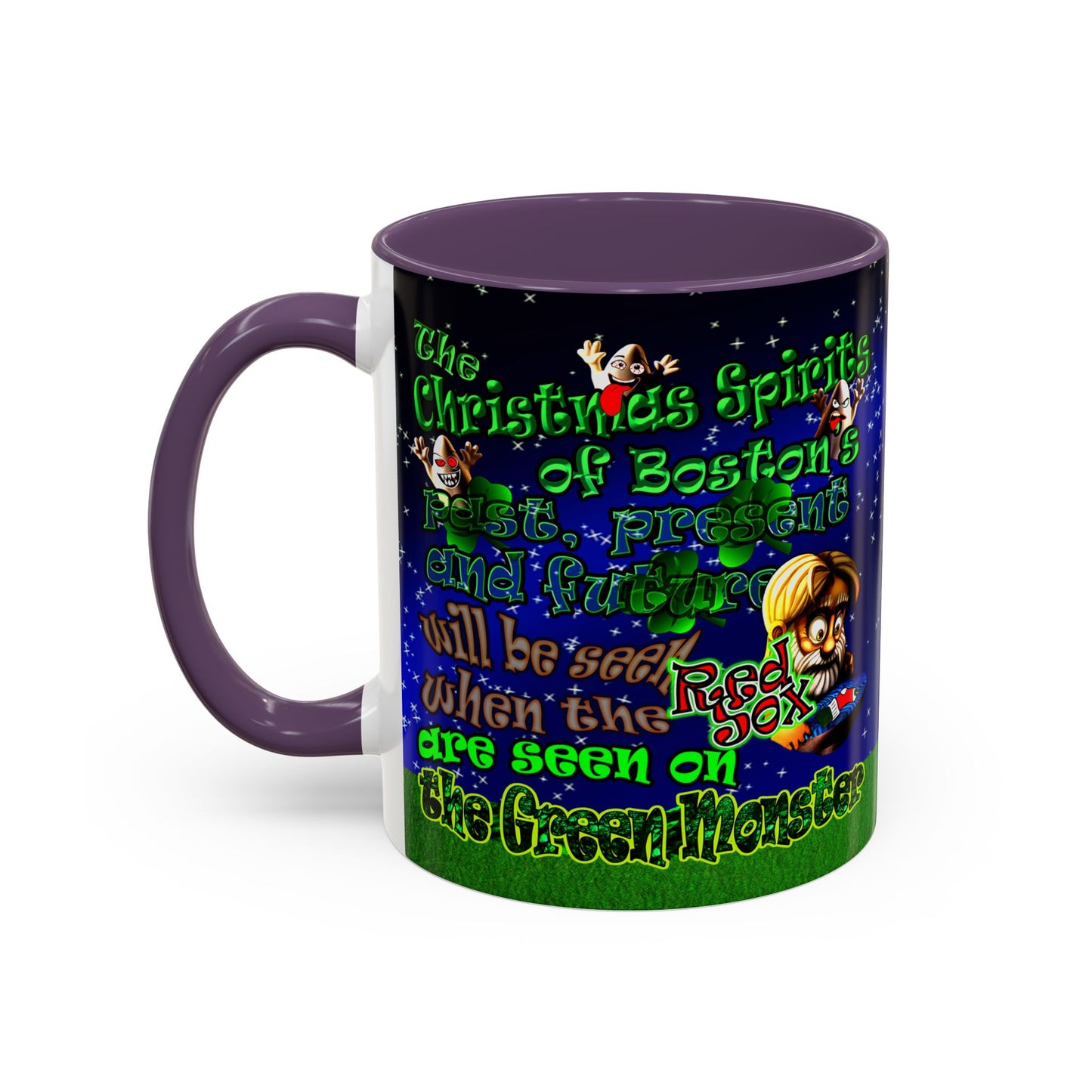 christmas spirits of boston - Accent Mug ('snoops' background)