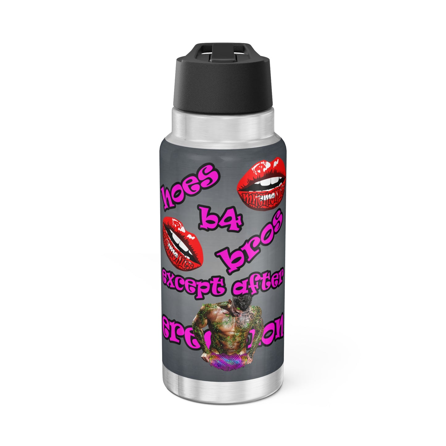 hoes b4 bros - Gator Tumbler, 32oz  (grey-light grey)