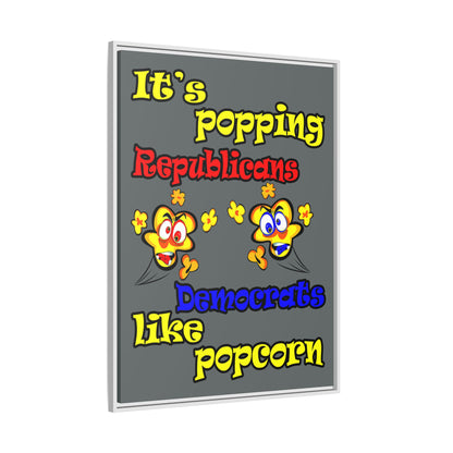 popping like popcorn - framed canvas art (dark grey)