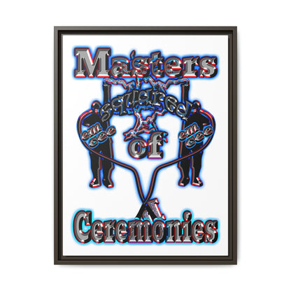 em cee squared - framed canvas art (white)