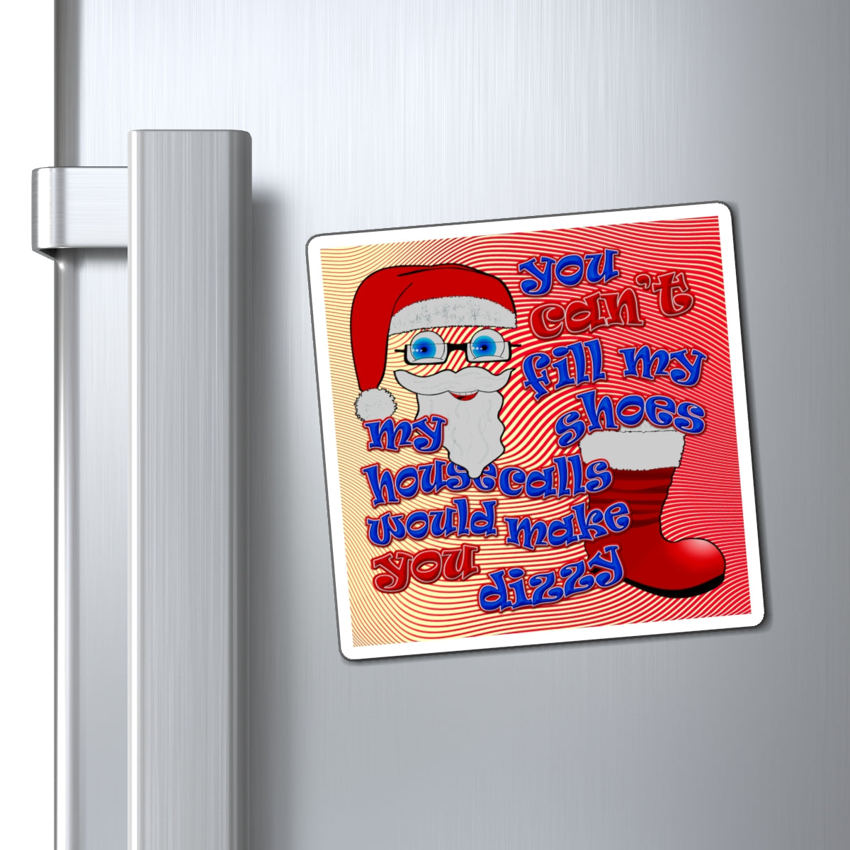 santa's shoes - Magnets - (yellow-orange wave)