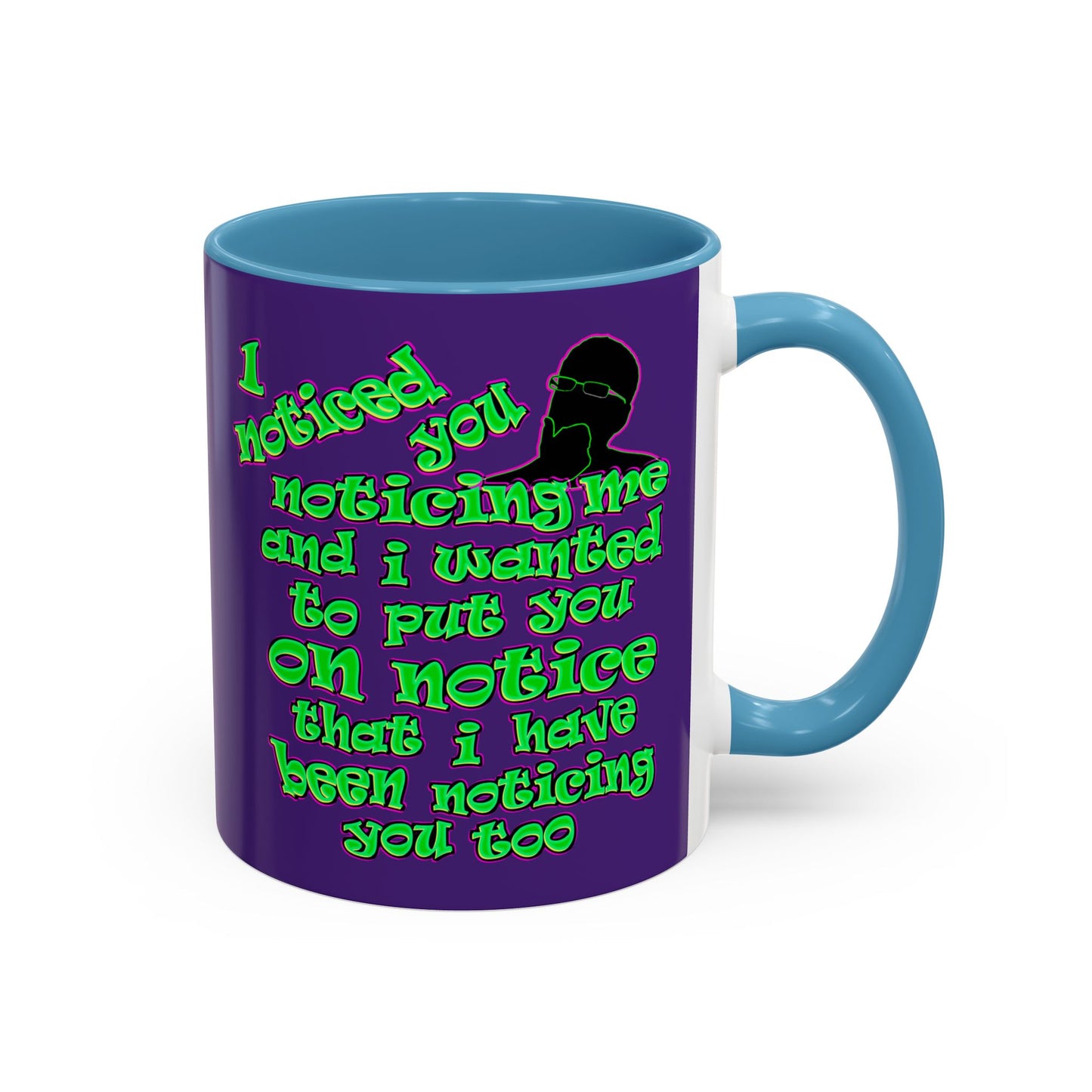 noticed you noticing - Accent Mug (purple)