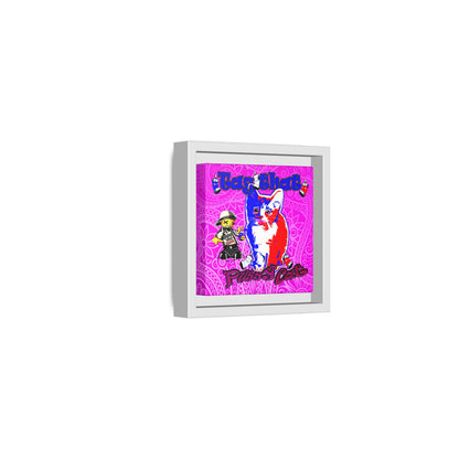 tag that - framed canvas art (pink swirl)
