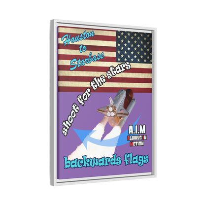 shoot for the stars - framed canvas art (light purple)