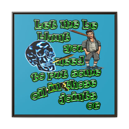 og - framed canvas art (turquoise)