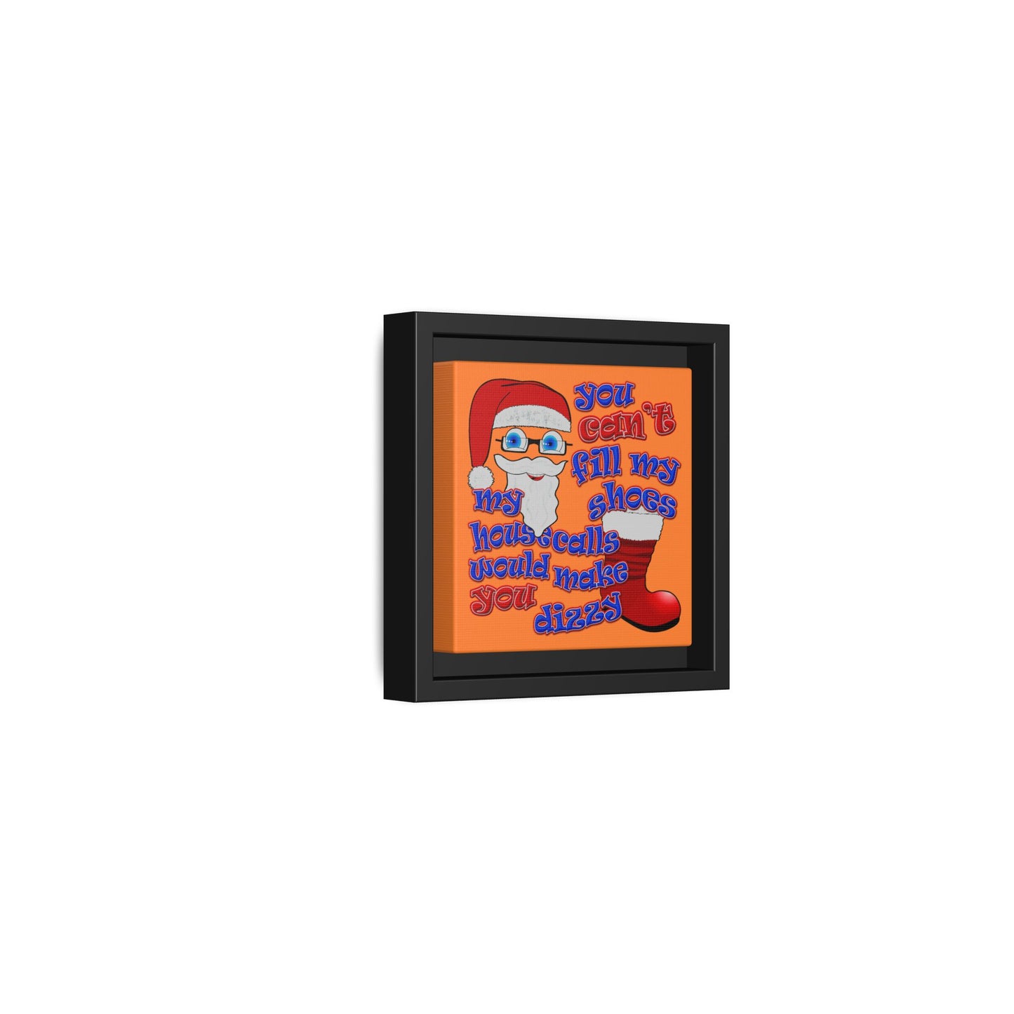 santa's shoes - framed canvas art (crusta)