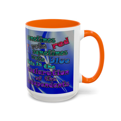 declaration of the independents - Accent Mug (blue-white wave)