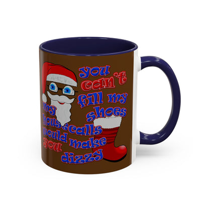 santa's shoes - Accent Mug (brown)