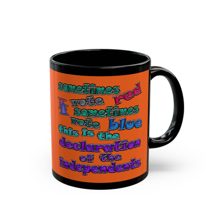 declaration of the independents - Black Mug (orange)