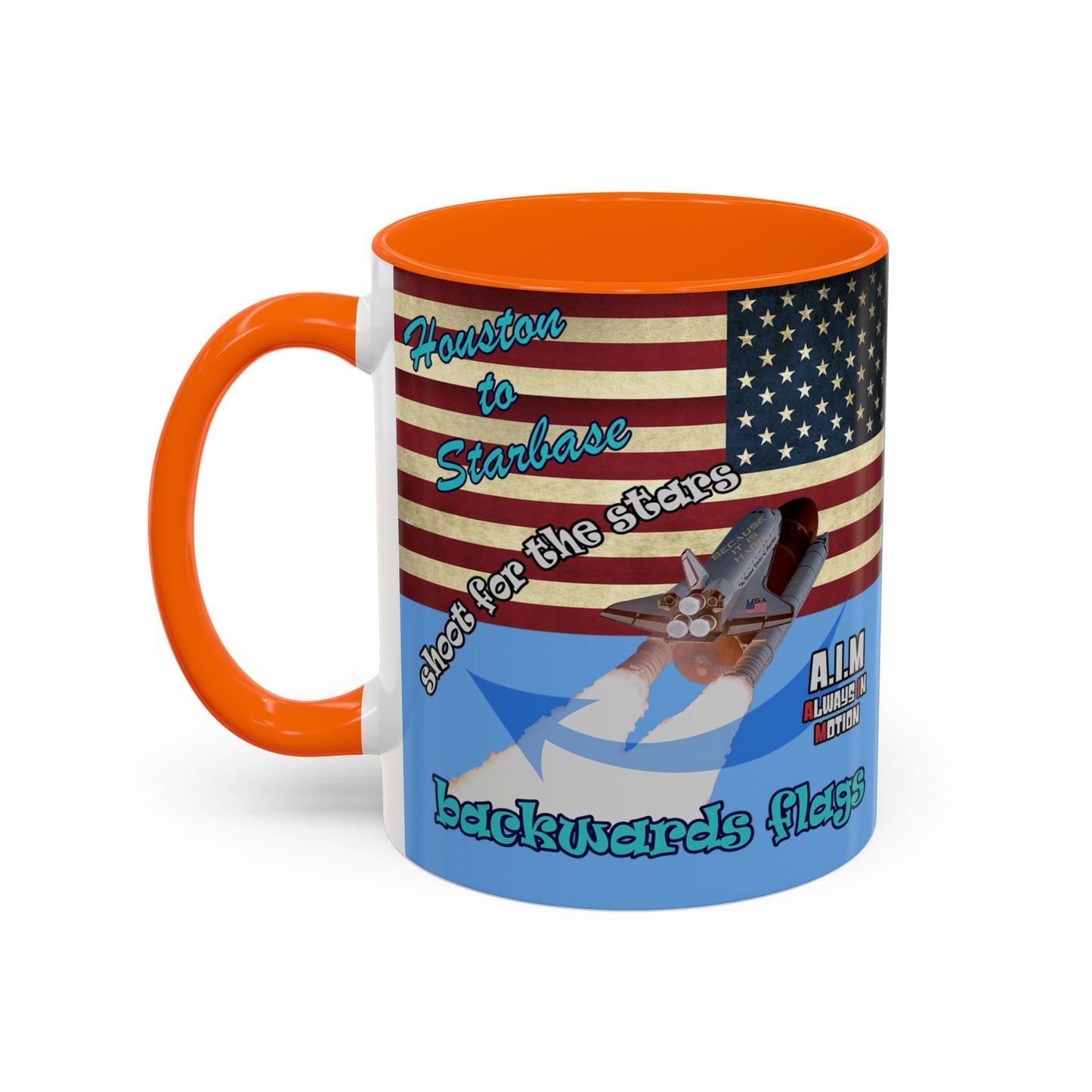 shoot for the stars - Accent Mug (light blue)
