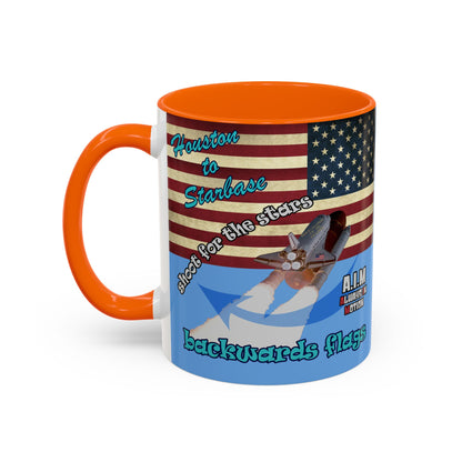 shoot for the stars - Accent Mug (light blue)