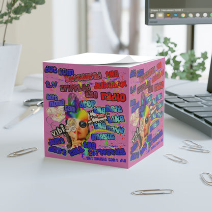 drop the beat - note cube (light pink)